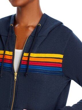 Aviator Nation 5 Stripe Hoodie in Navy - Medium - Excellent Condition. Cozy!